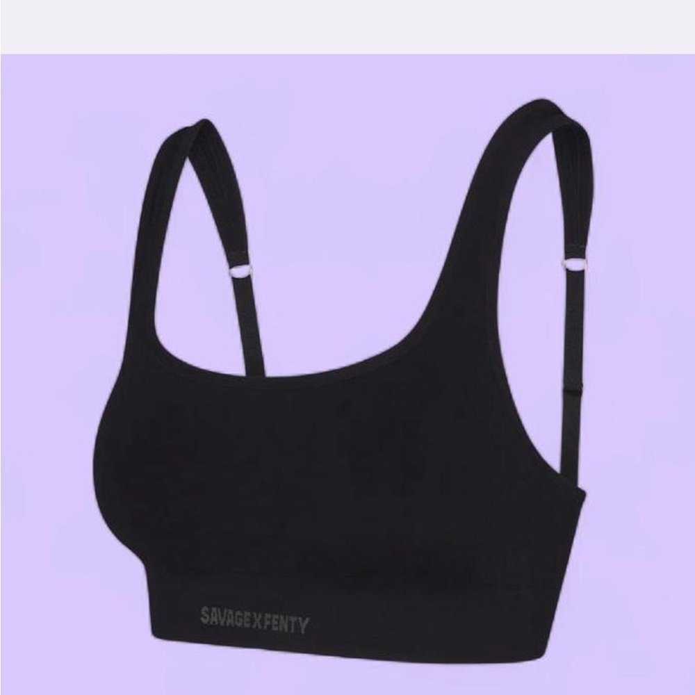 Savage x Fenty seamless scoop neck bralette in black caviar